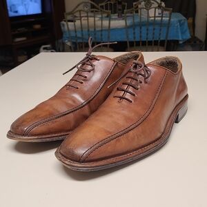 Lopez Taibo leather apron toe derby dress shoes size 9